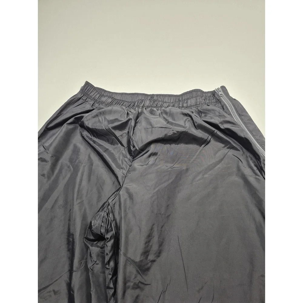 VTG Nike Track Pants Mens 3XL Gray Nylon Mesh Lined Full Zip Leg Elastic Cuff